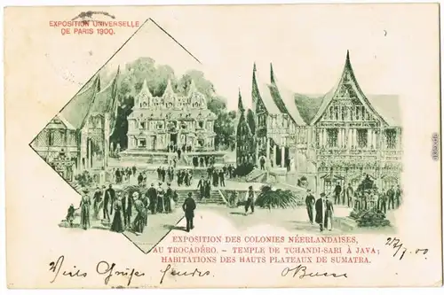 CPA Ansichtskarte Paris Pavillon Niederlande - Java Sumatra Expo 
 1900