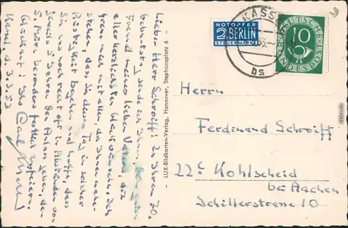 Ansichtskarte Hannover Sachsenroß 1953