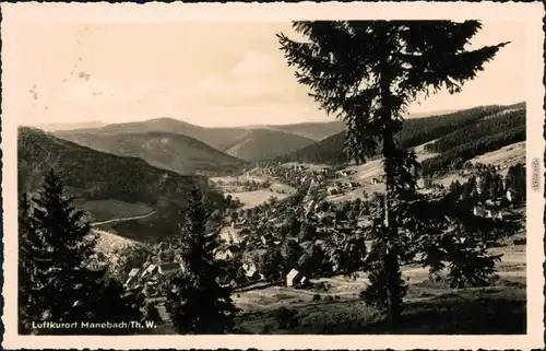 Ansichtskarte Manebach-Ilmenau Panorama-Ansicht 1962