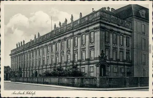 Ansichtskarte Ansbach Schloß 1956