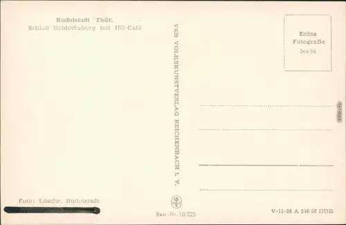 Ansichtskarte Rudolstadt Schloss Heidecksburg 1956