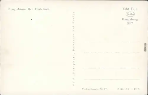 Ansichtskarte Neuglobsow-Stechlin Teufelssee 1960