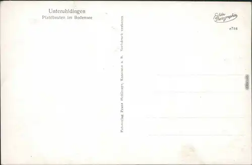 Ansichtskarte Unteruhldingen Pfahlbaumuseum - Pfahlbauten im Bodensee 1930