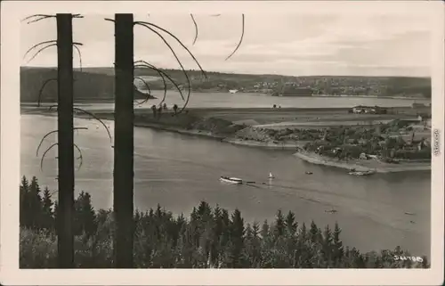 Ansichtskarte Saalfeld (Saale) Am Thüringer Meer - Hohenwartestausee 1954