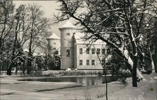 Ansichtskarte Rheinsberg Schloss im Winter 1970