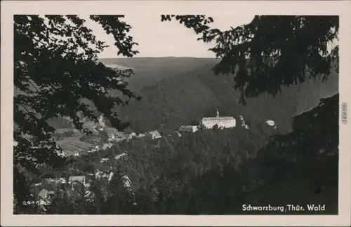 Ansichtskarte Schwarzburg Schloss Schwarzburg 1955