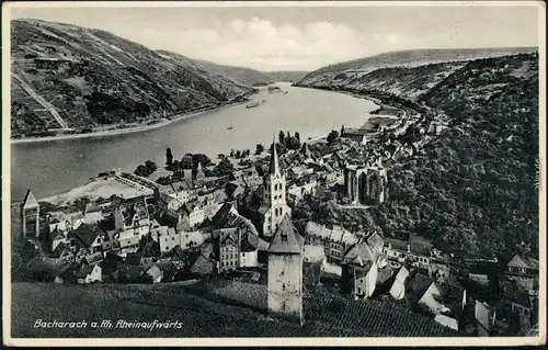 Ansichtskarte Bacharach Panorama-Ansicht 1930