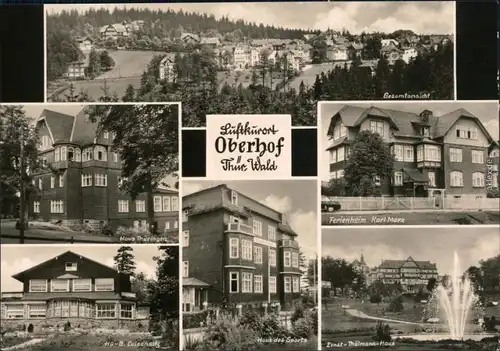 Oberhof (Thüringen) Gesamtansicht, Haus Thüringen ferienheim Karl-Marx,  1970