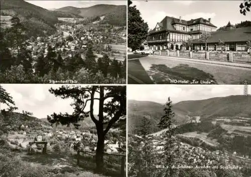 Ansichtskarte Sitzendorf Panorama-Ansicht, Hotel Linde, Sorbitztal 1976
