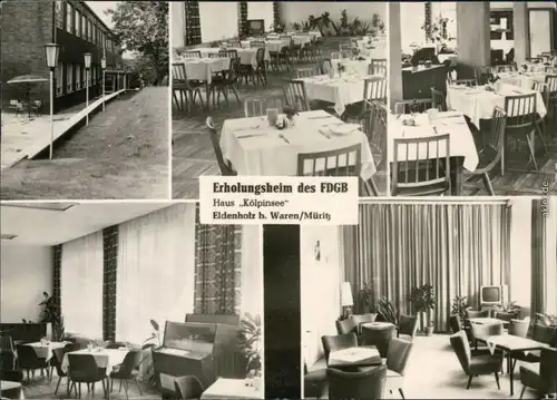 Ansichtskarte Waren (Müritz) FDGB-Erholungsheim Haus Kölpinsee 1969