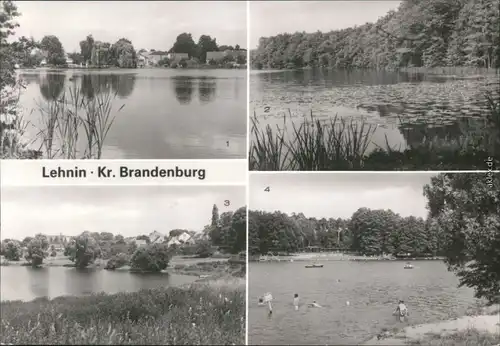 Lehnin-Kloster Lehnin Mühlenteich, Schamp-See, Teilansicht, Klostersee 1984