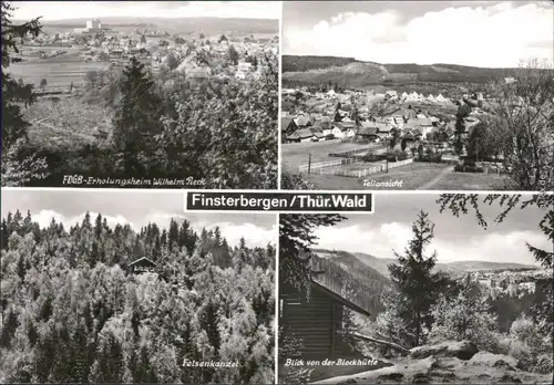 Finsterbergen-Friedrichroda FDGB-Erholungsheim,  Blockhütte, Landschaft 1982