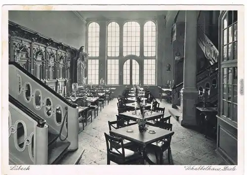 Ansichtskarte Lübeck Diele - Schabbelhaus 1929 