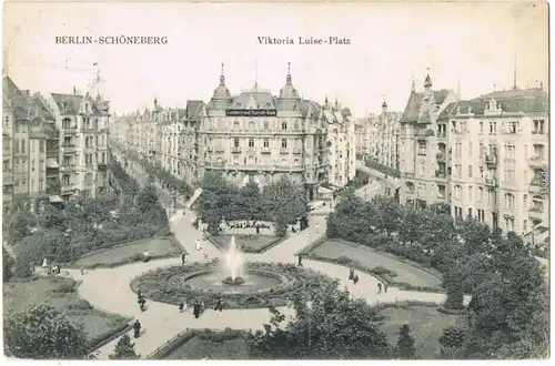 Ansichtskarte Schöneberg-Berlin Commerzbank Viktoria Luise Platz 1915 