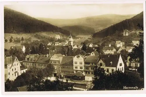 Ansichtskarte Bad Herrenalb Straßenpartie 1930 