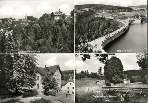 Pöhl Alt-Jößnitz, Talsperre-Pöhl, Pfaffenmühle, Ferienheim Lochbauer 1973