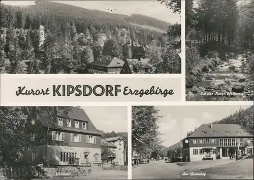 Kipsdorf-Altenberg (Erzgebirge) Überblick, Postamt, Am Bahnhof 1965