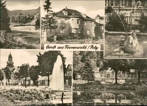 Frauenwald Fraubachmühle, Platz des Friedens mit Café Lenkgrund 1970