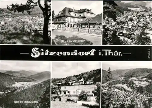 Sitzendorf HO-Hotel zur Linde, Blick ins Schwarzatal, Restaurant, Überblick 1976