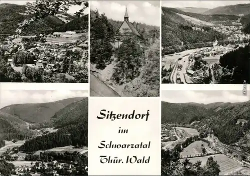 Ansichtskarte Sitzendorf Panorama-Ansichten 1975