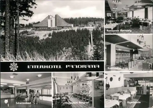 Oberhof (Thüringen) Restaurant Rennsteig    Schwimmbad, Jägerbaude 1975