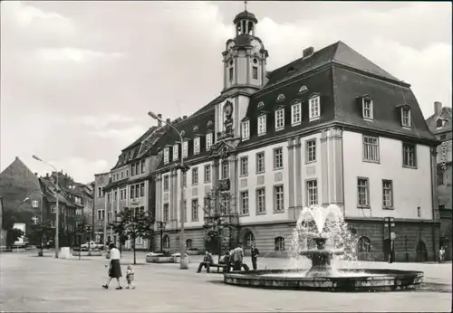 Ansichtskarte Weißenfels Rathaus am Karl-Marx-Platz 1980