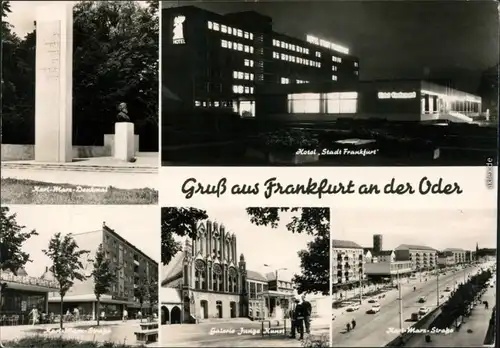 Frankfurt (Oder) Karl-Marx-Denkmal Karl-Marx-Straße, Galerie Junge Kunst 1970