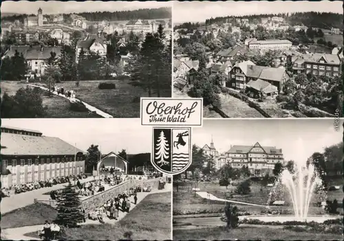 Oberhof (Thüringen) Panorama-Ansicht, Konzertpavillon, Häuseransicht 1960