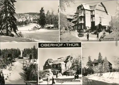 Oberhof (Thüringen) Piste, VDK-Erholungsheim, Thüringenschanze Neue Straße 1970