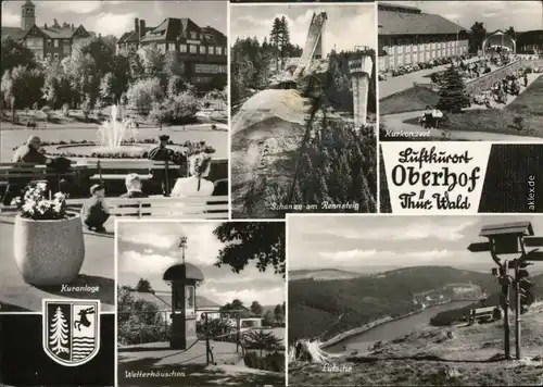 Oberhof (Thüringen) Kuranlage, Schanze am Rennsteig, Kurkonzert,   1970