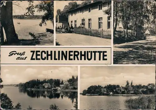 Ansichtskarte Kagar-Rheinsberg Mehrbild: Ansichten und Straßen 1959 