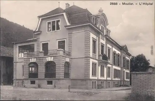 Ansichtskarte Moutier Hopital 1914 