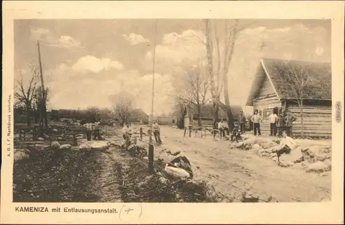 Ansichtskarte Kameniza Kamjanyzja Кам'яниця Straßenpartie Riwne
 1916