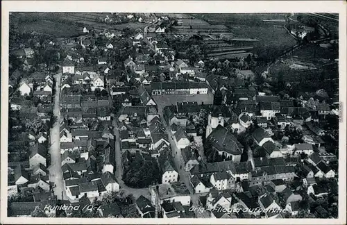 Ruhland Rólany Luftbild - Straße und Markt Senftenberg Lauchhammmer  1930