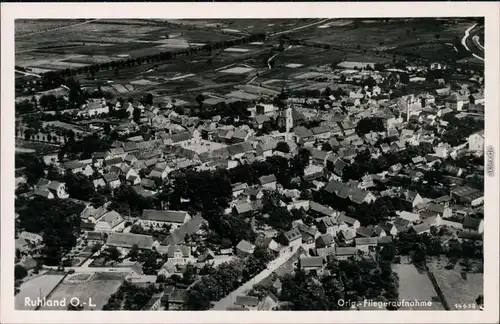 Ansichtskarte Ruhland Rólany Luftbild b Senftenberg Lauchhammmer 1930