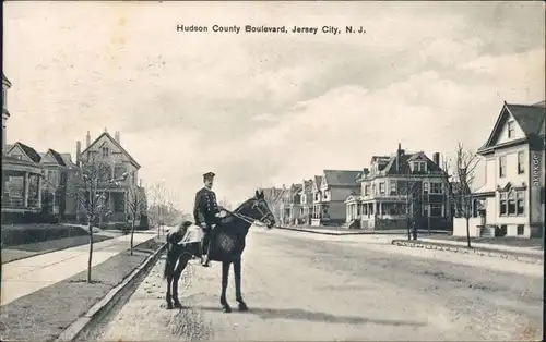 Ansichtskarte Jersey City Hudson County Boulevard 1917 