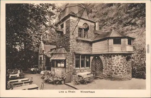 Ansichtskarte Linz am Rhein Partie am Winzerhaus - Kaiserberg  Neuwied  1922