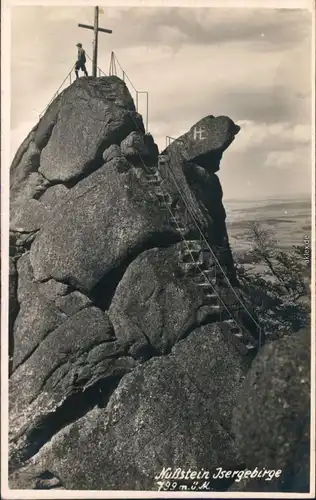 Ferdinandsthal -Haindorf Hejnice Bergsteiger, Gipfelkreuz - Nußstein 1930