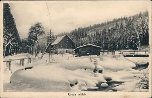 Waldbärenburg Altenberg (Erzgebirge) Partie an der Riedelmühle 1918