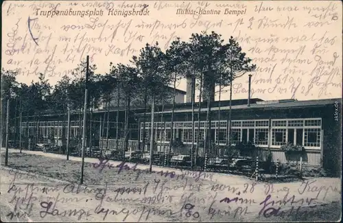 Königsbrück MilitärKantine Hempel Truppenübungsplatz b Kamenz Oberlausitz 1910