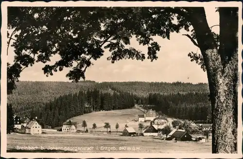 Ansichtskarte Steinbach-Johanngeorgenstadt Dorfpartie 1934 