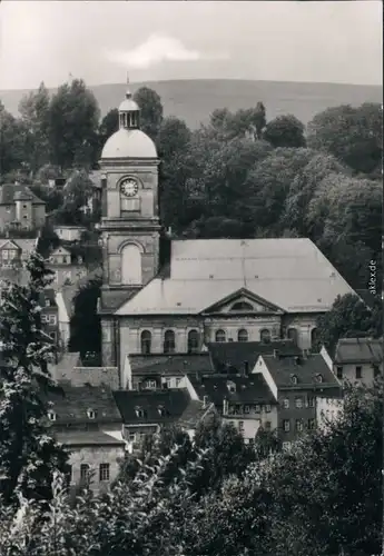 Ansichtskarte Lößnitz Blick auf die Stadtkirche 1988 