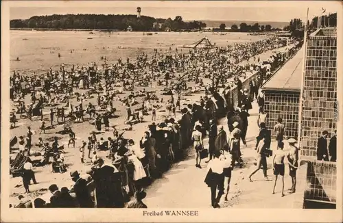 Ansichtskarte Wannsee-Berlin Strandbad Wannsee - belebt 1934 