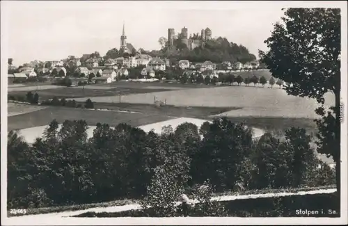 Ansichtskarte Stolpen Partie am Südhang 1930 