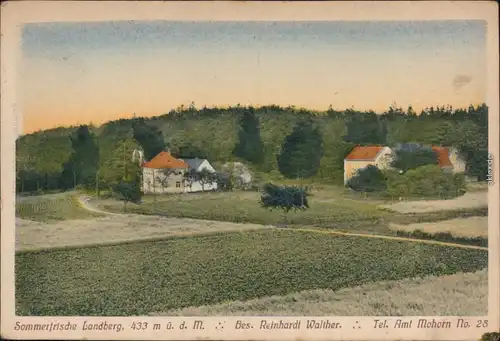 Ansichtskarte Mohorn-Wilsdruff Gasthaus Sommerfrische Landberg 1922 