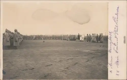 Privatfotokarte  Gottesdienst im Felde - Privatfotokarte Militaria 1. WK1916
