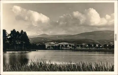 Ansichtskarte Hirschberg (Schlesien) Jelenia Góra Partie am Kynwasser 1944 