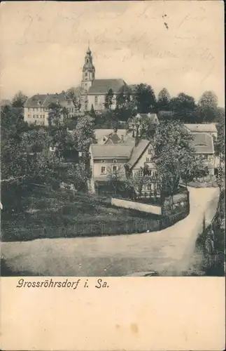 Ansichtskarte Großröhrsdorf Straßenpartie b Radeberg Bischofswerda  1908