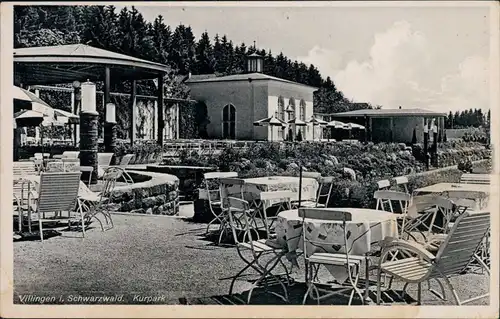 Ansichtskarte Villingen-Villingen-Schwenningen Kurpark-Gasthaus 1943