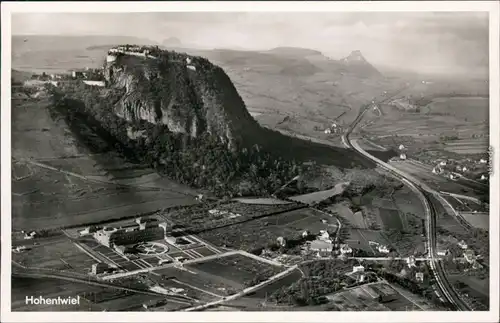 Ansichtskarte Singen (Hohentwiel) Luftbild von der Burgruine 1932